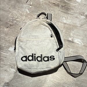 Adidas Light Gray Backpack with Black Accents